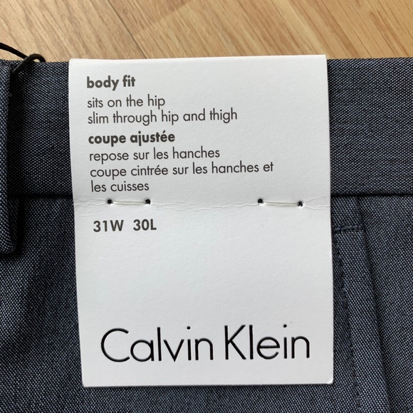 Calvin Klein Men's Slim Stretch Blue Gray 31x30 - Picture 2 of 6